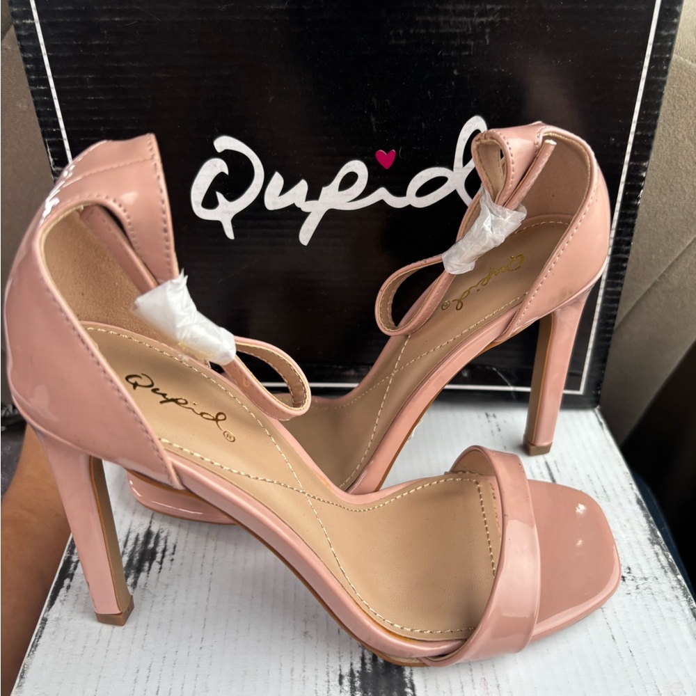 Elegant Pink Peep-Toe Stiletto Heels